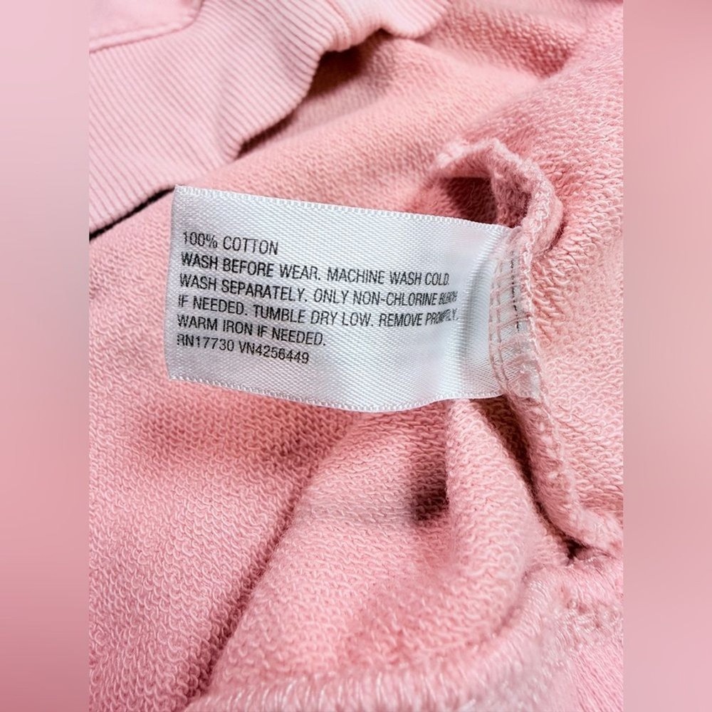Goodfellow & Co Womens M Light Pink Rose Crewneck Sweatshirt Cotton Scandigirl - Picture 4 of 7